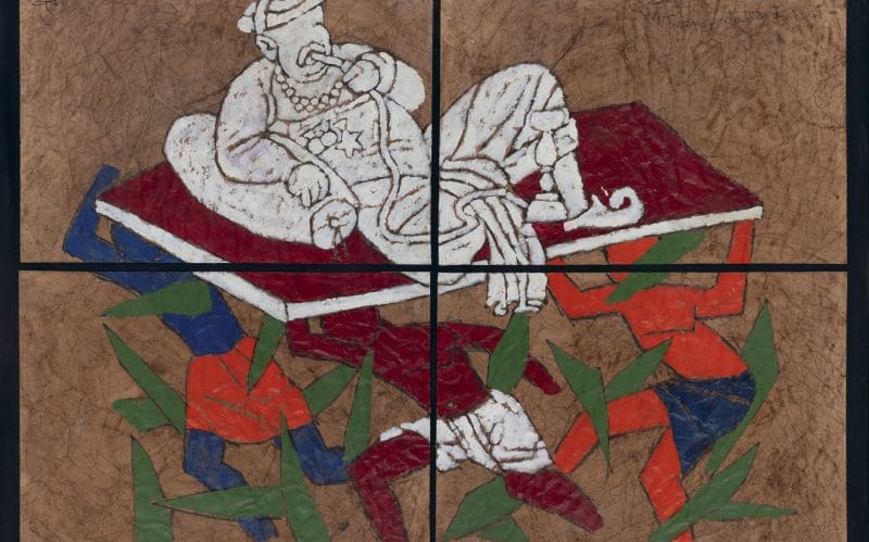 How to Buy Indian Modern Art for your House 2 M F Husain Untitled Calcutta Series Acrylic on Paper 1990 was offered at AstaGurus Collectors Choice Modern Indian Art Auction in June Image courtesy of AstaGuru