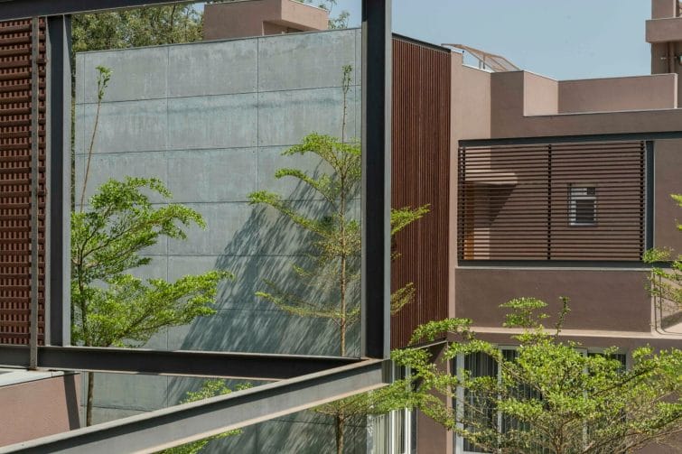 Twin Home by the Grid Architects interweaves Cuboids with Nature 9 Twin Home by the Grid Architects