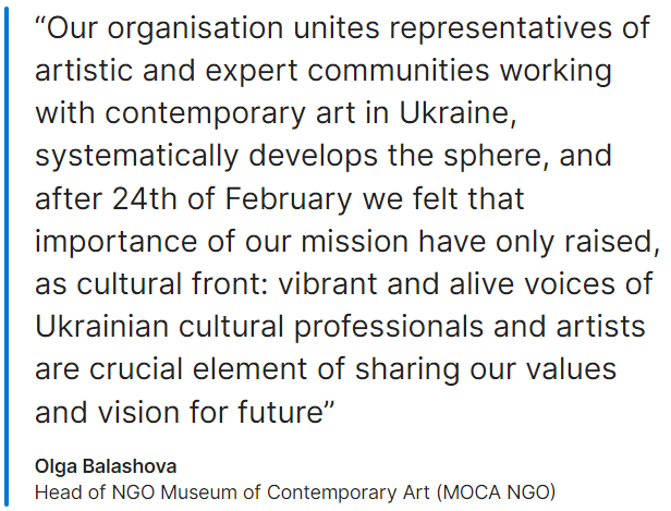 UNESCO Lends a Helping Hand to Ukrainian Artists