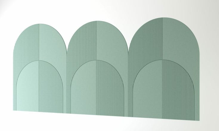 wall panels by impact acoustics