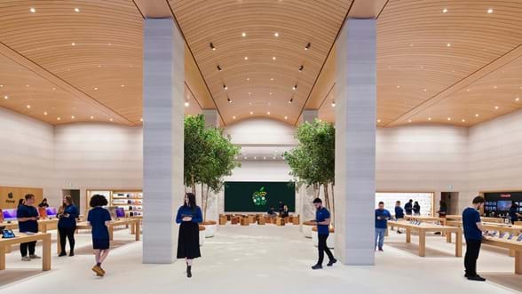 Apple’s London Store conceptualized by Foster + Partners is concoction of concepts