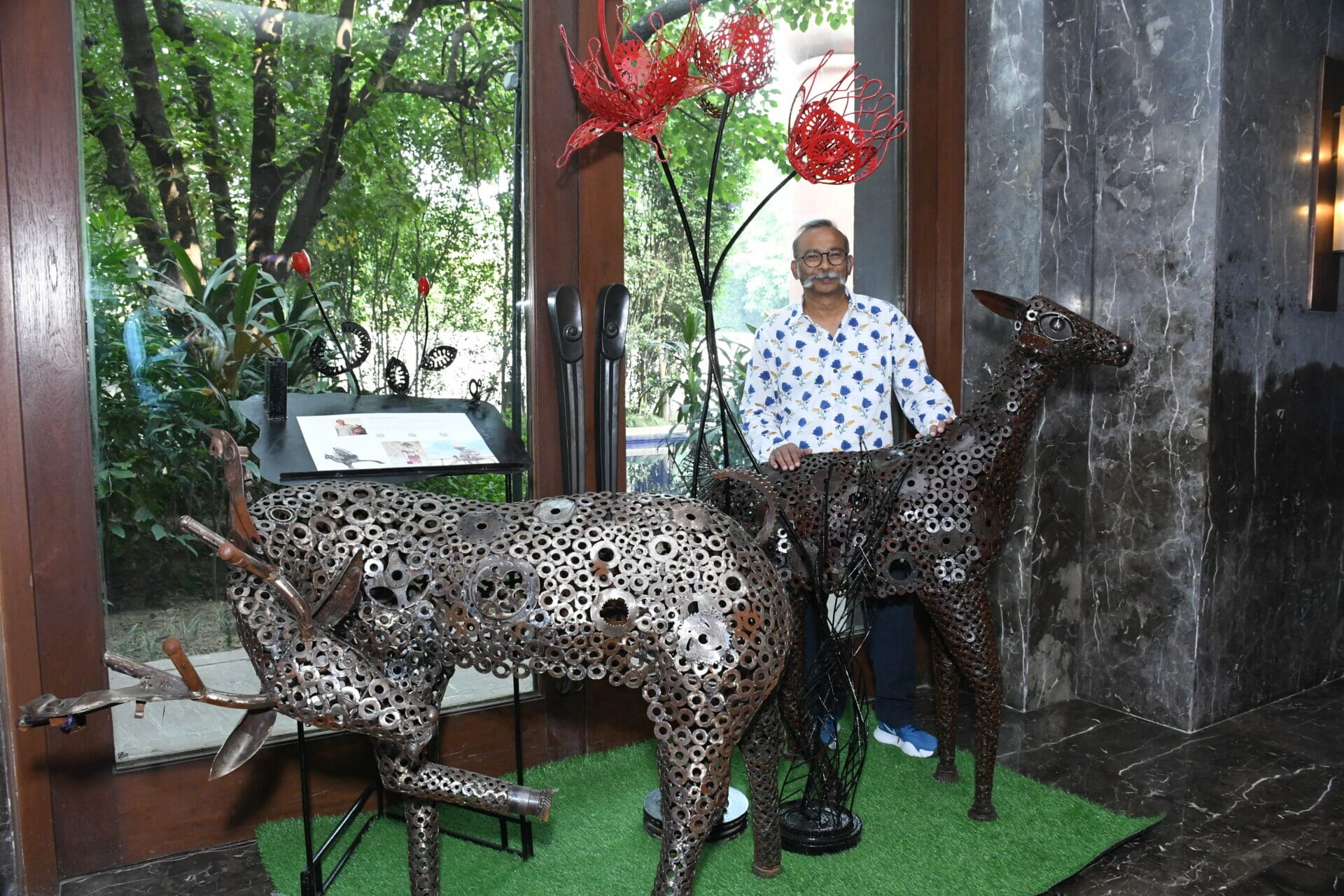 Artist Gopal Namjosh meticulously crafted metal installation made it to the TDJ architecture exhibition 2022