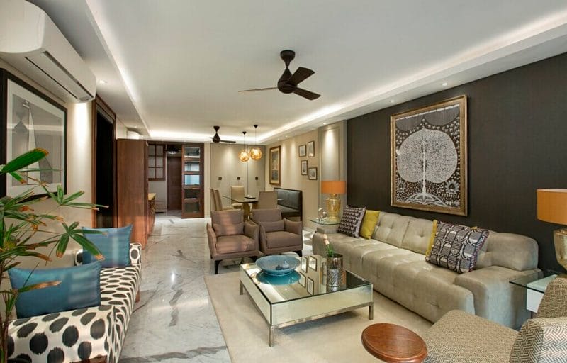 Colour Combination for Living Area : Home Interior Design Ideas