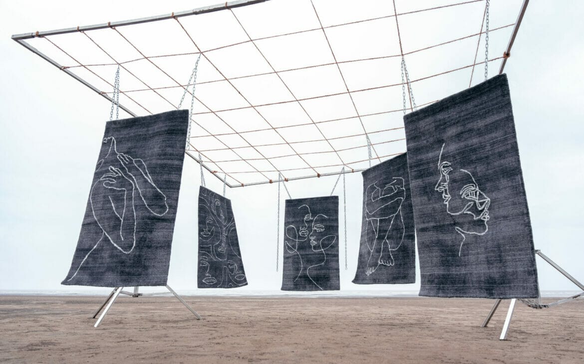 Discover the Art of Minimalism: Exquisite Wall Art Collection in Hand-woven Viscose Silk 2 Exquisite Wall Art Collection in Hand-woven Viscose Silk