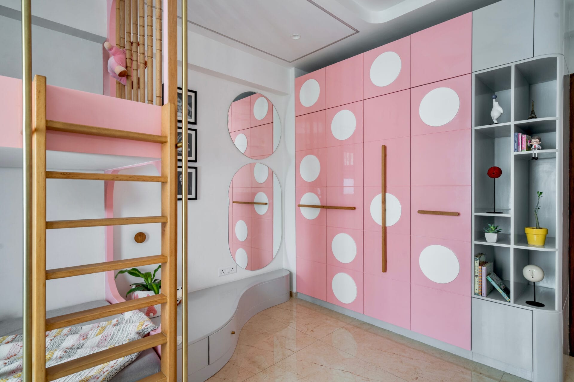 1500 sqft Home in Ahmedabad Seamlessly Marrying Functionality with Aesthetic Appeal 11 14 DAUGHTERS BEDROOM