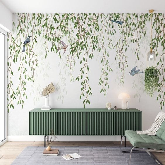 32 Fresh Wallpaper Ideas to Liven Up Your Space 10 Vine-climbing