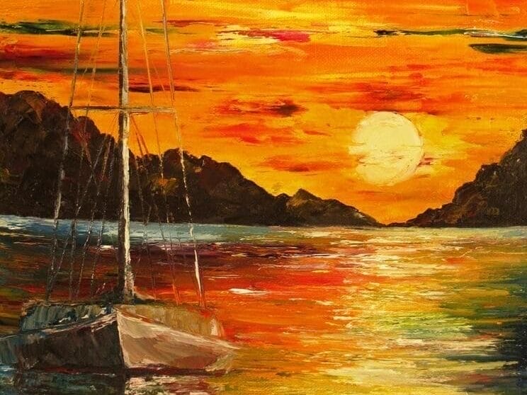 17 Must-Have Paintings as per Vastu to Bring Positive Energy to Your Living Room 17 Rising Sun Paintings
