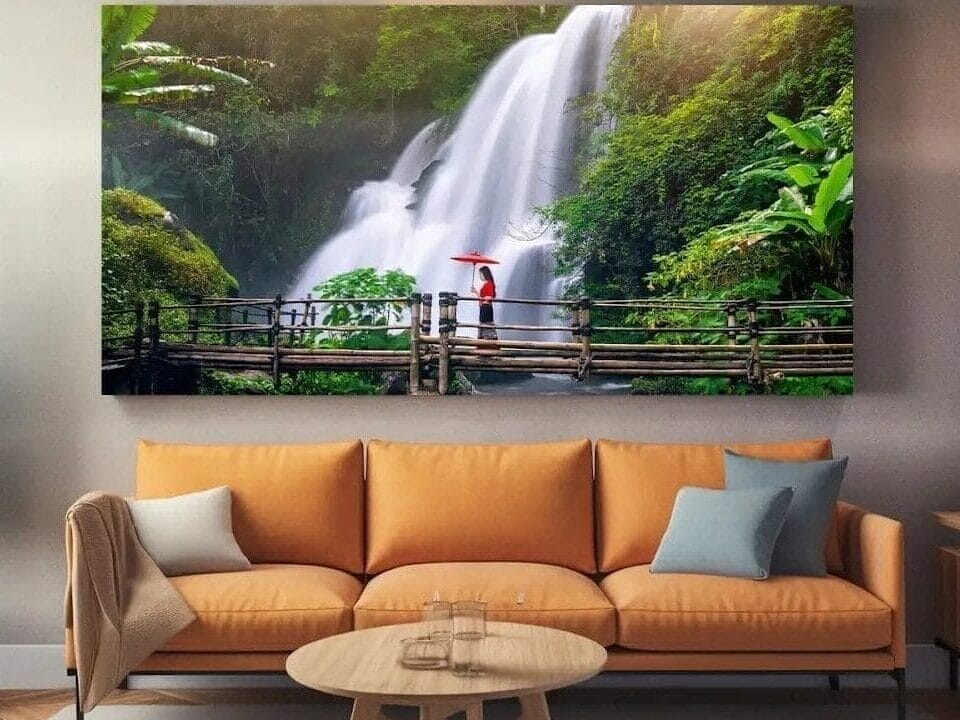 17 Must-Have Paintings as per Vastu to Bring Positive Energy to Your Living Room 4 Flowing Water Paintings